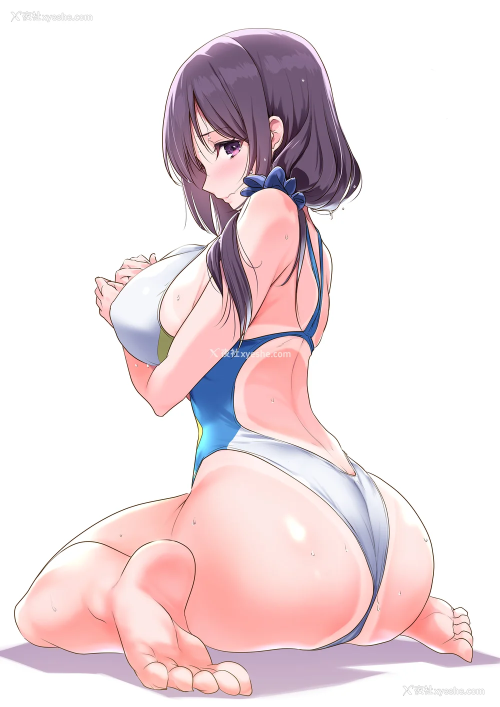 3P - [ナイロン100% (ナイロン)] 巨乳が悩みの水泳部员｜烦恼是巨乳的游泳社社员 [中文] [无修正] [DL版]