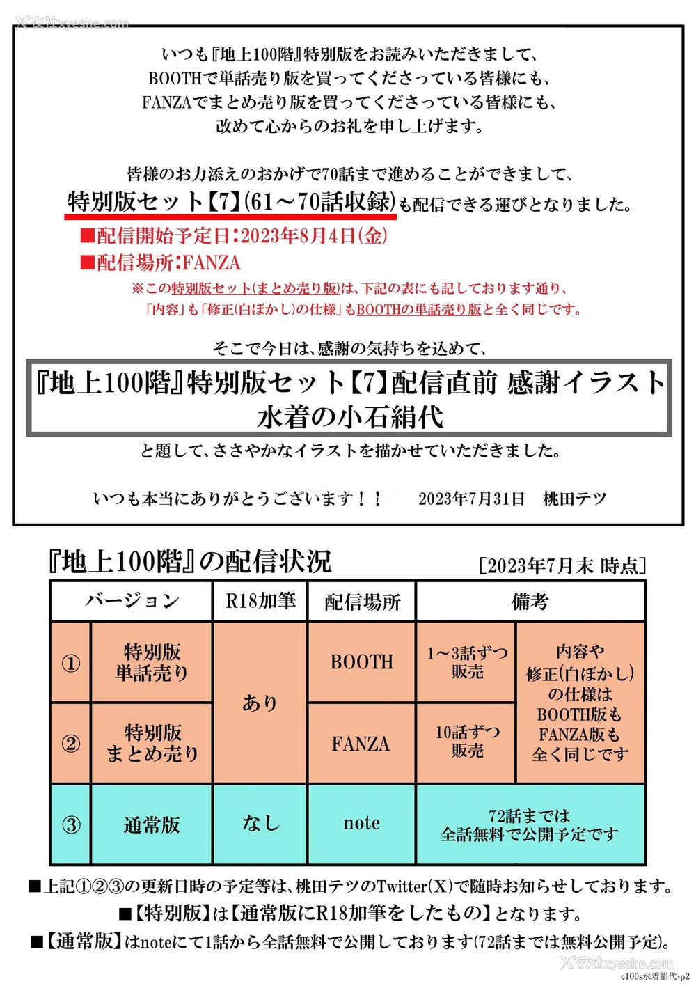 2P - 桃田テツ@『地上100阶』特别版 71-75.5 [中国翻译]