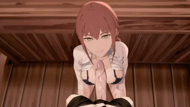 Makima blowjob (Anime style art) 6 min [チェンソーマン]