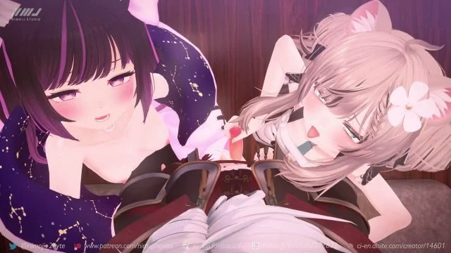 ぼくせい君があのんちゃんとマヌカちゃんに绞られる